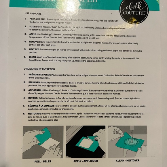 Wild and Free Chalk Couture Transfer Size B - Picture 3 of 3